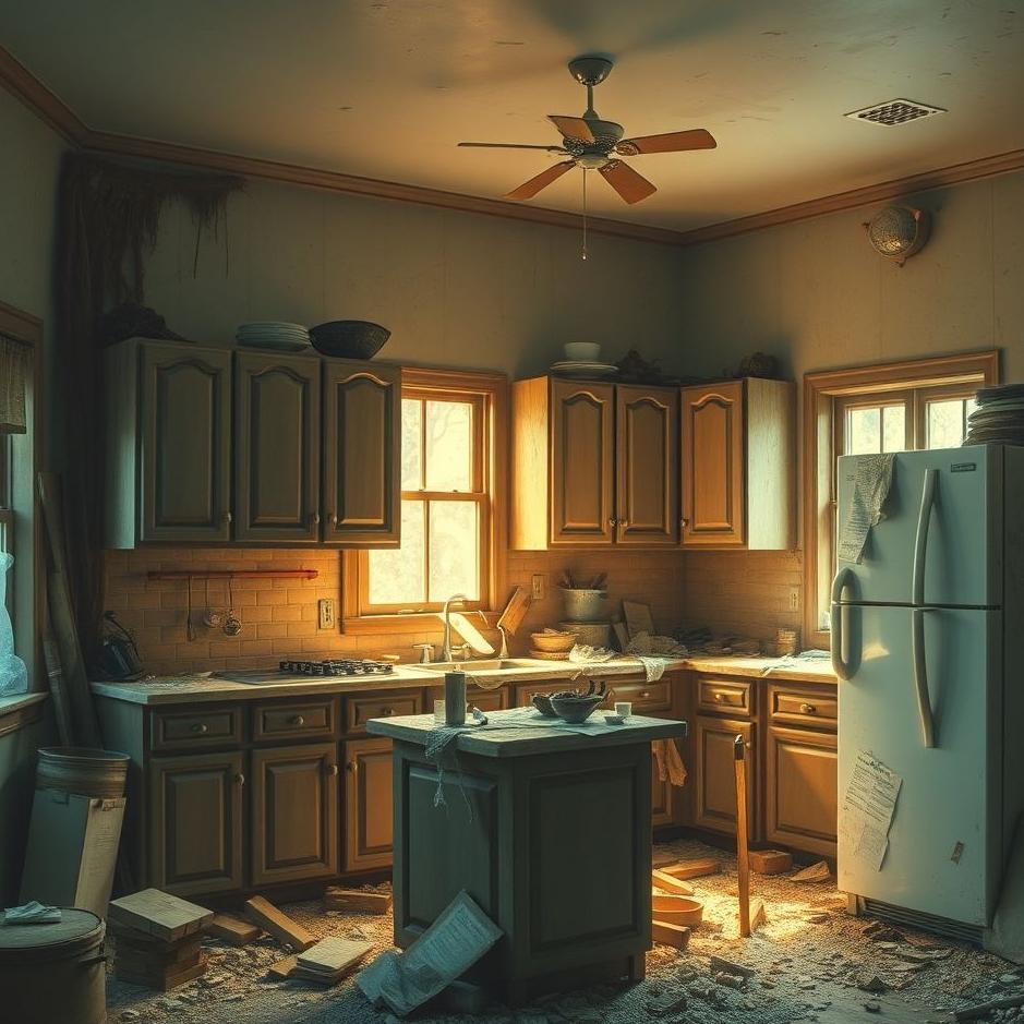 Dream : The kitchen being destroyed in a dream