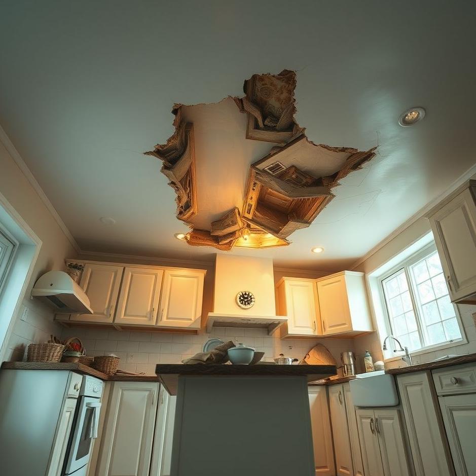 Dream : The kitchen ceiling collapse in a dream