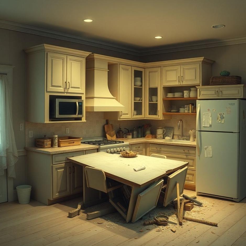 Dream : The kitchen counter collapsing in a dream