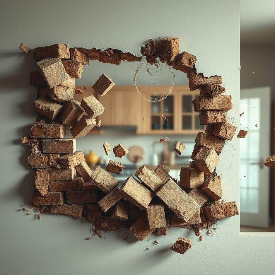 Dream : The kitchen wall collapsing in a dream