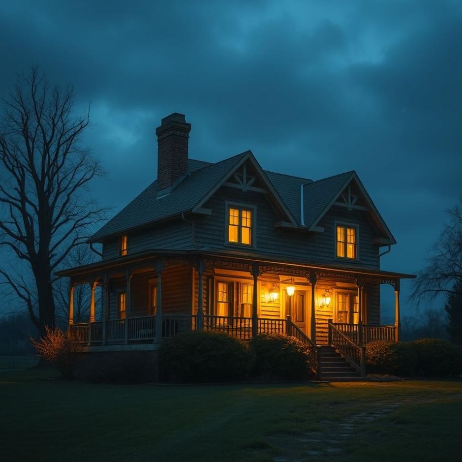Dream : The lights of the old house on in a dream