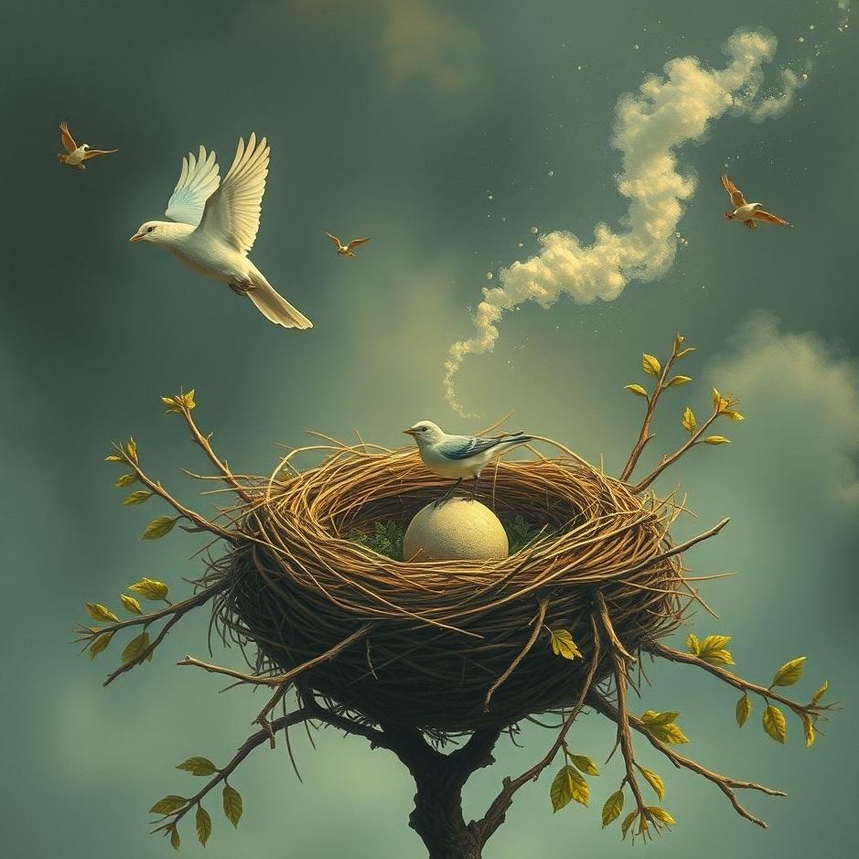 Dream : The location of a bird's nest in a dream