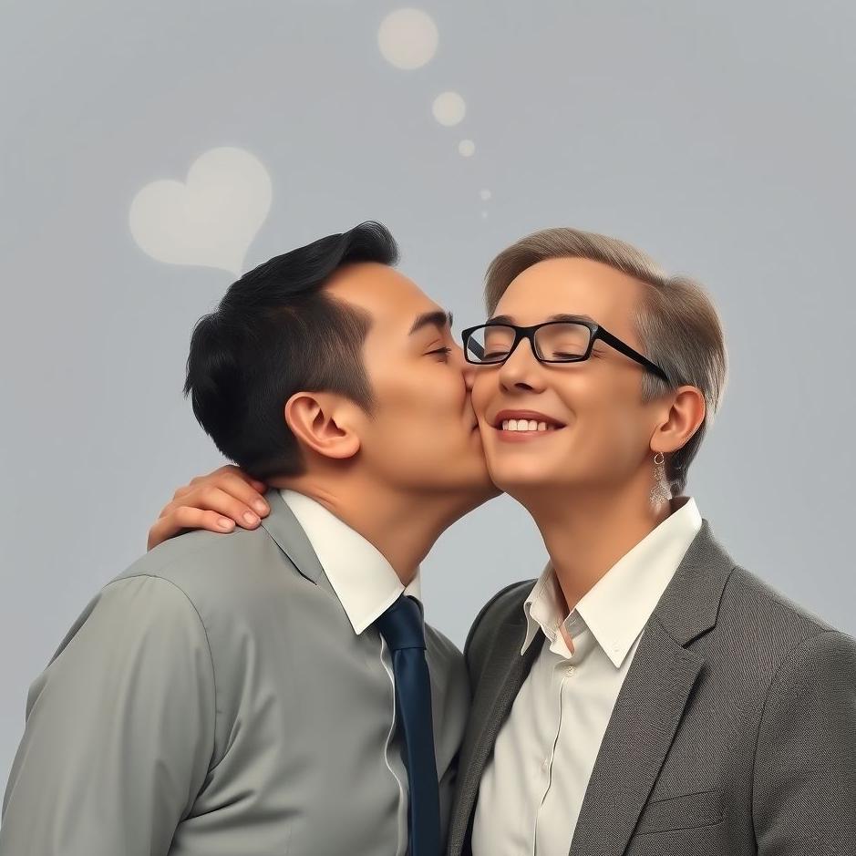 Dream : The manager kissing the cheek in a dream
