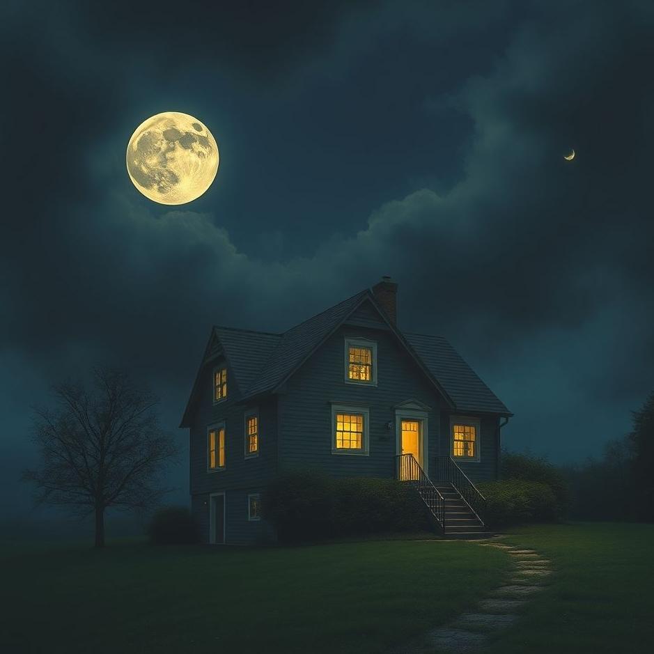Dream : The moon fall on the house in a dream