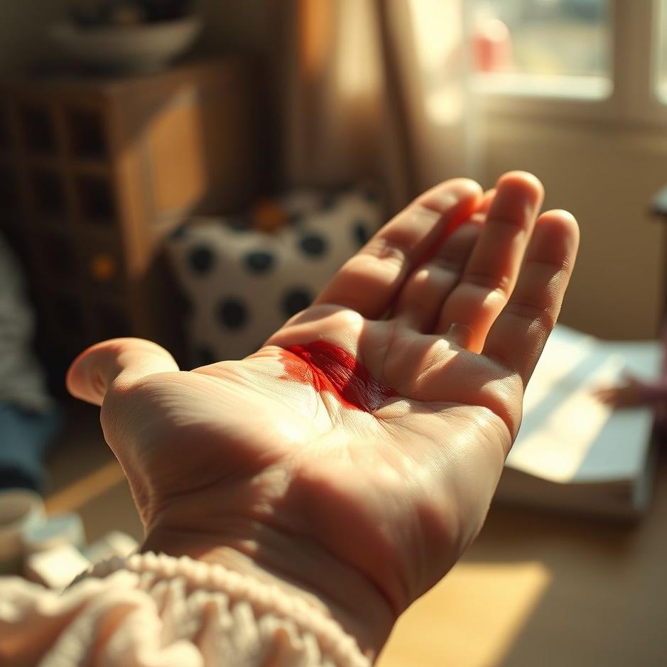 Dream : The mother's hand cut