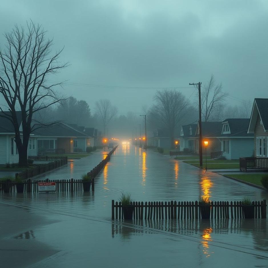Dream : The neighborhood flooded in a dream