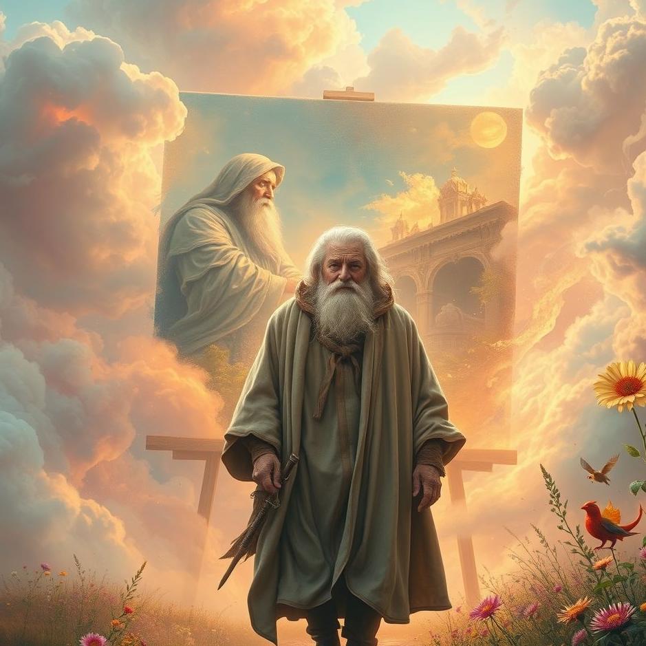 Dream : The old master in a dream