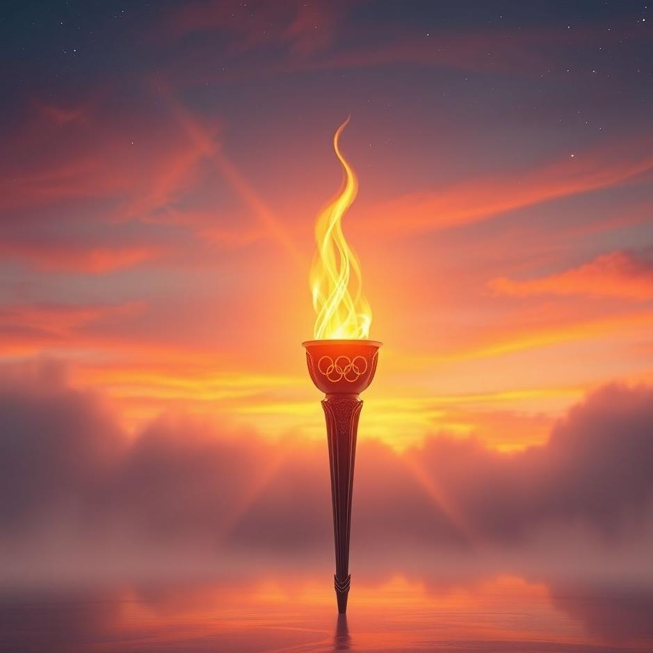 Dream : The Olympic torch in a dream