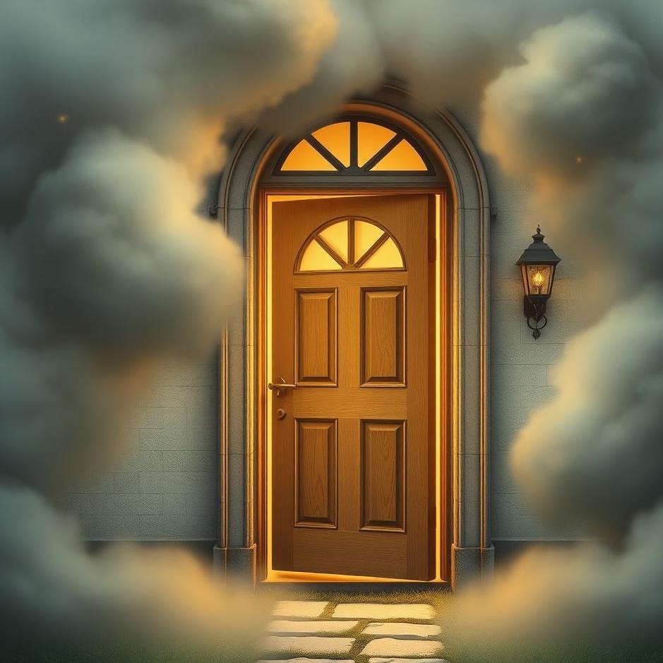 Dream : The outer door of your own house open in a dream