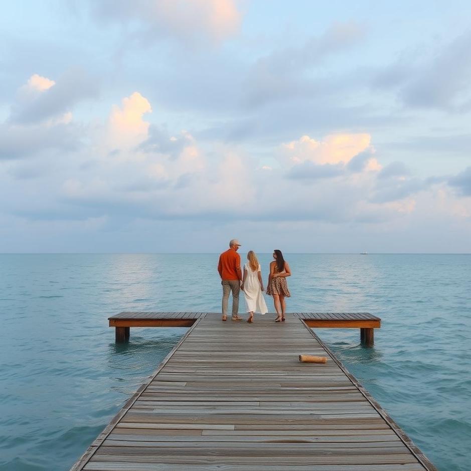 Dream : The pier with my family in the dream