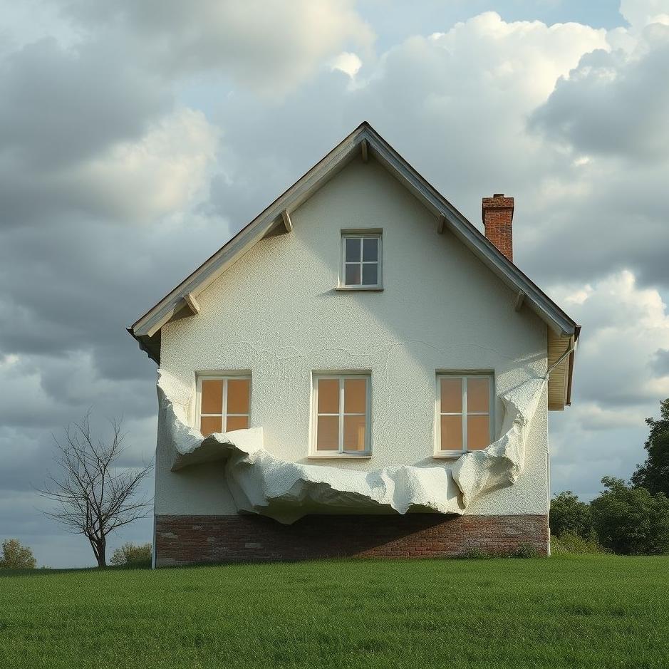 Dream : The plaster of the house swelling in a dream