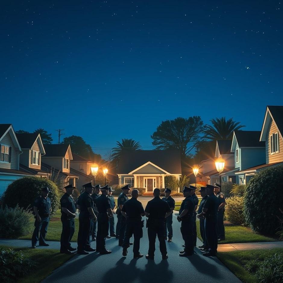 Dream : The police around your house in a dream