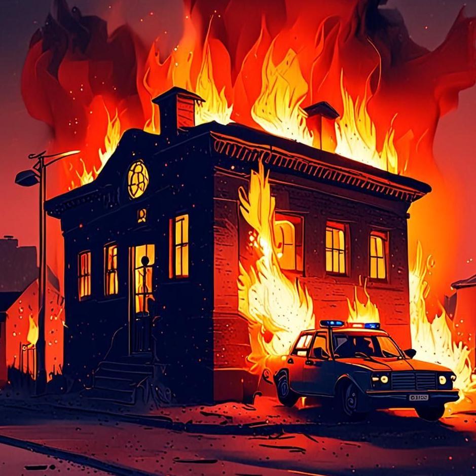Dream : The police station burning in a dream