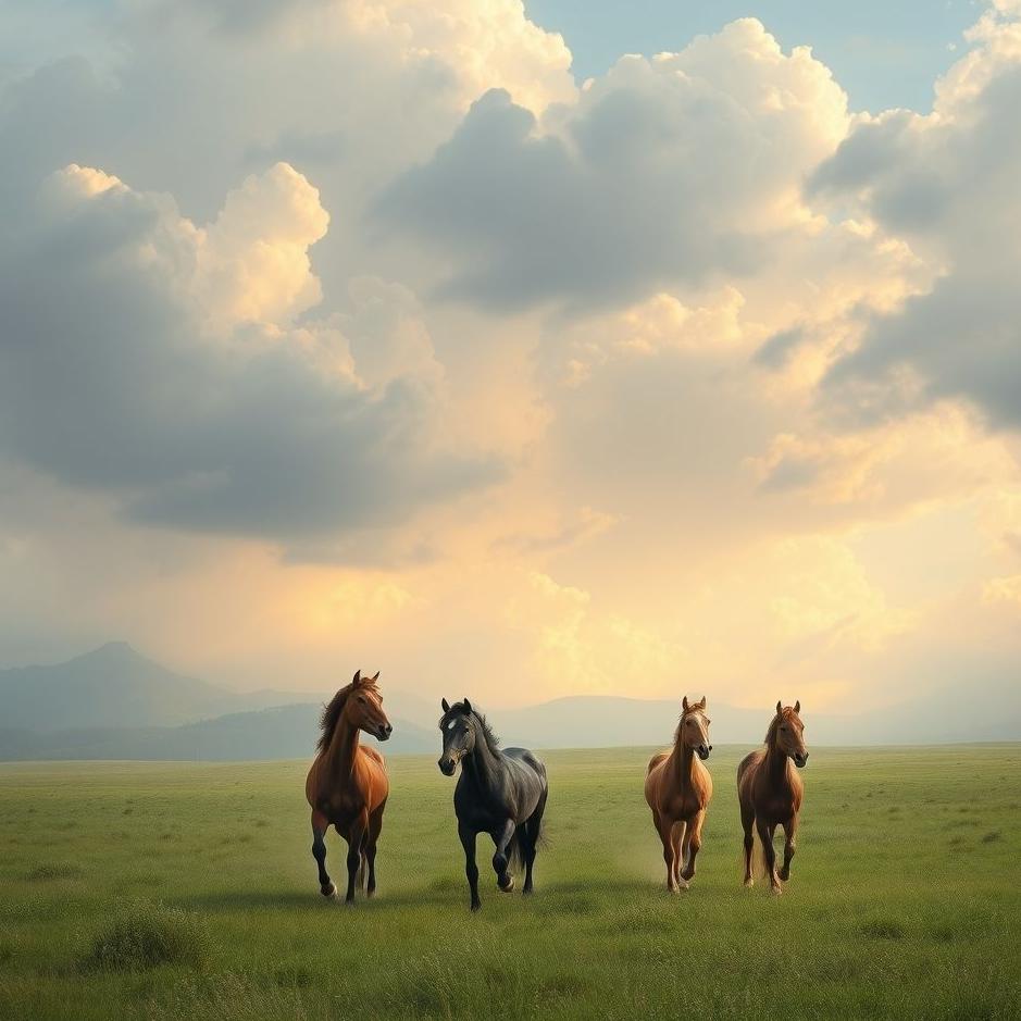 Dream : The pursuit of horses in the dream