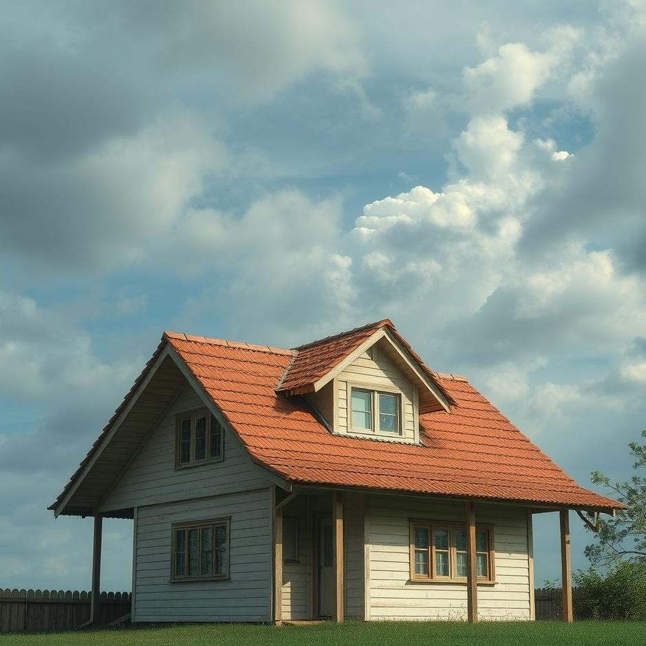 Dream : The roof of a house flying away in a dream