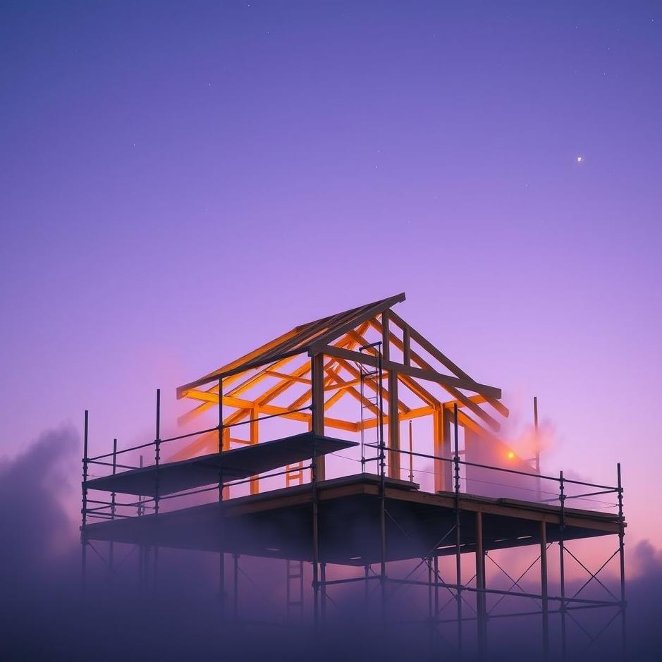 Dream : The roof of the house being built in a dream