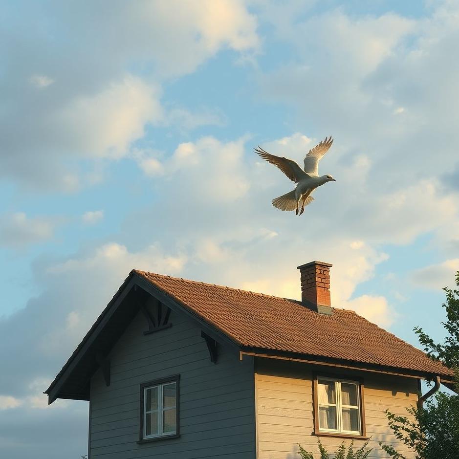 Dream : The roof of the house flying in a dream