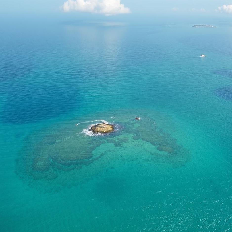 Dream : The sea from a bird's eye view in a dream