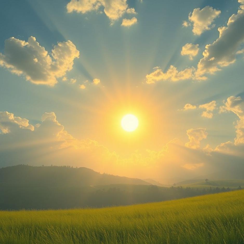 Dream : The shining sun in a dream