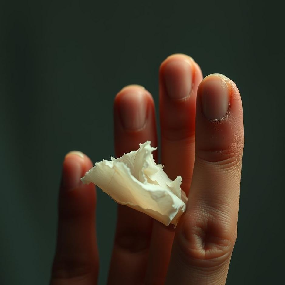 Dream : The skin of the fingers peeling in a dream