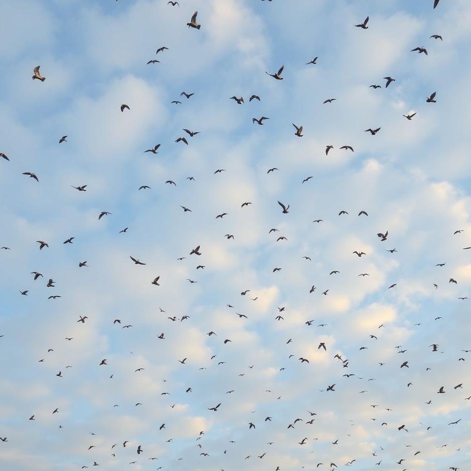 Dream : The sky covered by birds in a dream