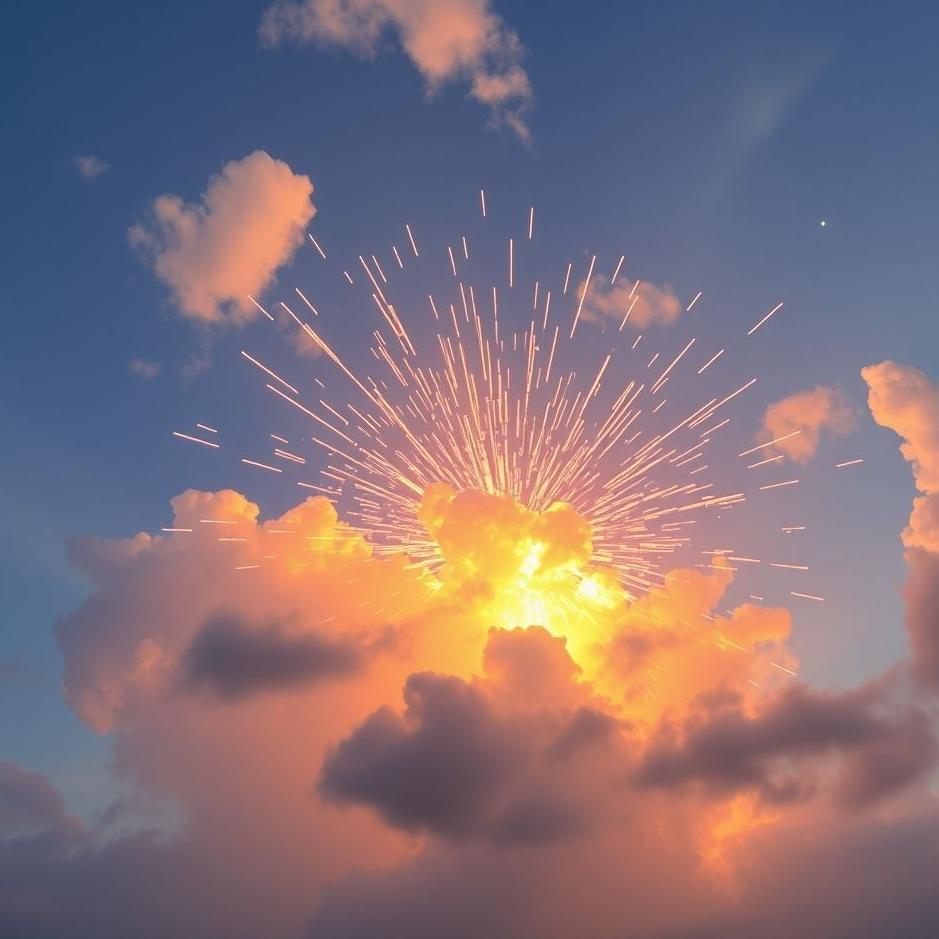 Dream : The sky exploding in a dream