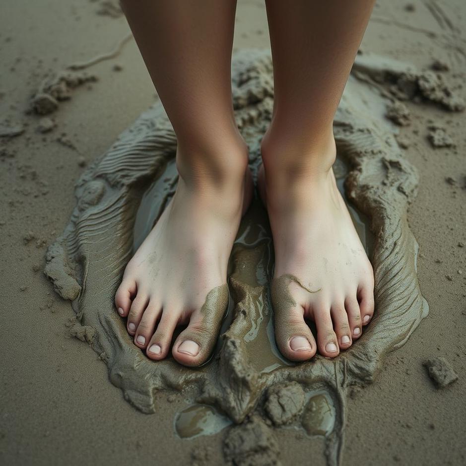 Dream : The smear of mud to the feet in the dream