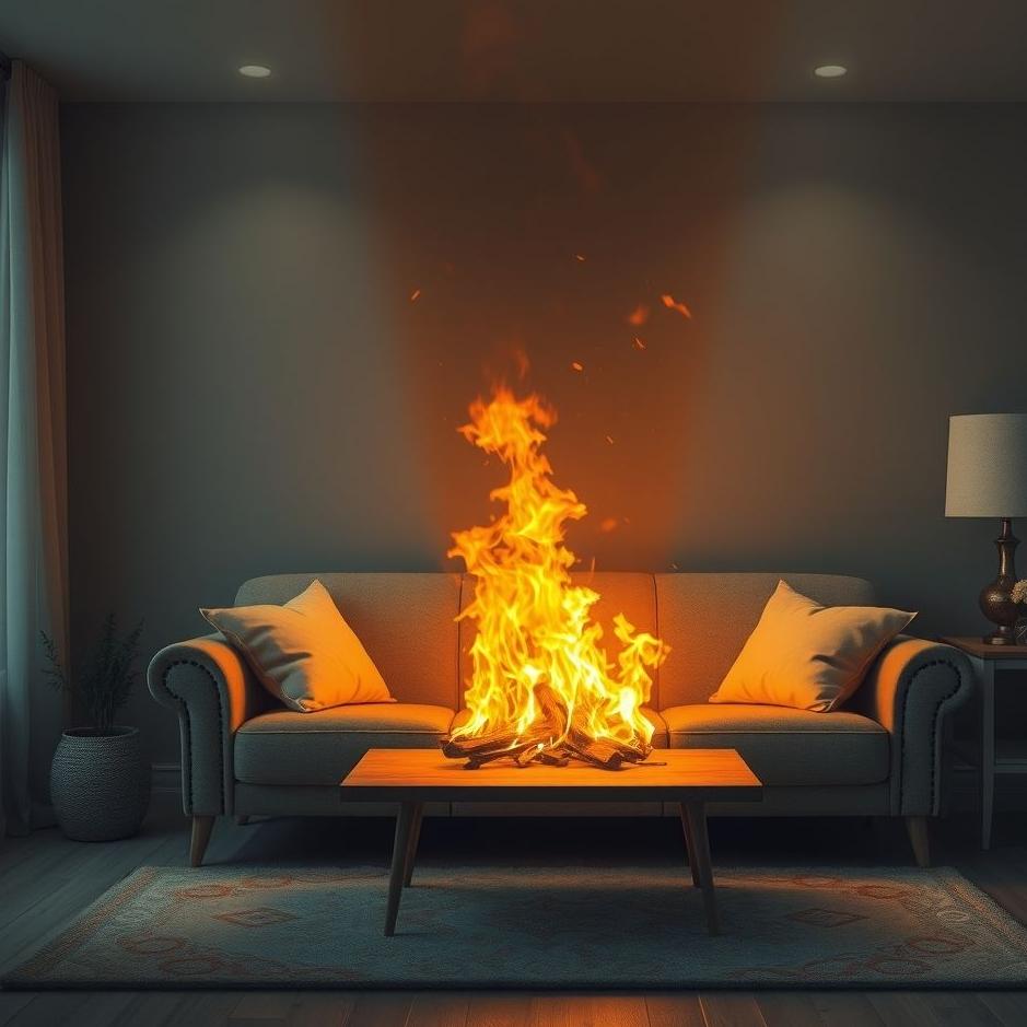 Dream : The sofa burning in a dream
