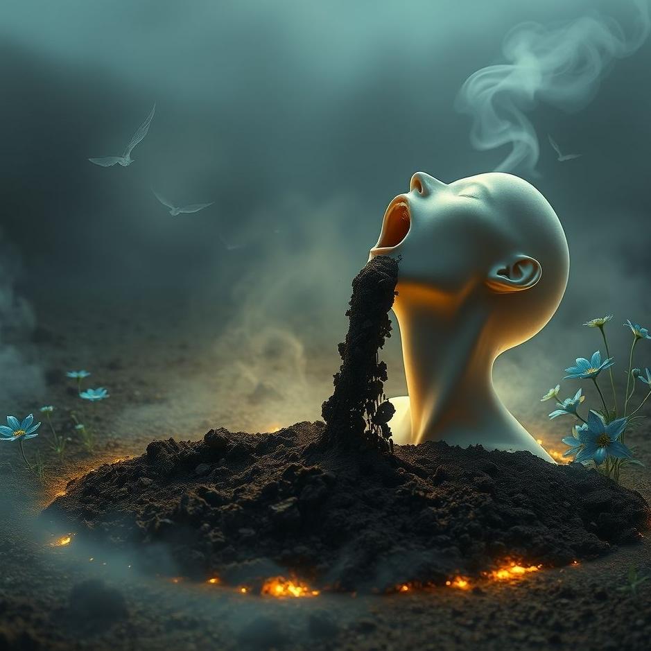 Dream : The soil from the mouth in the dream