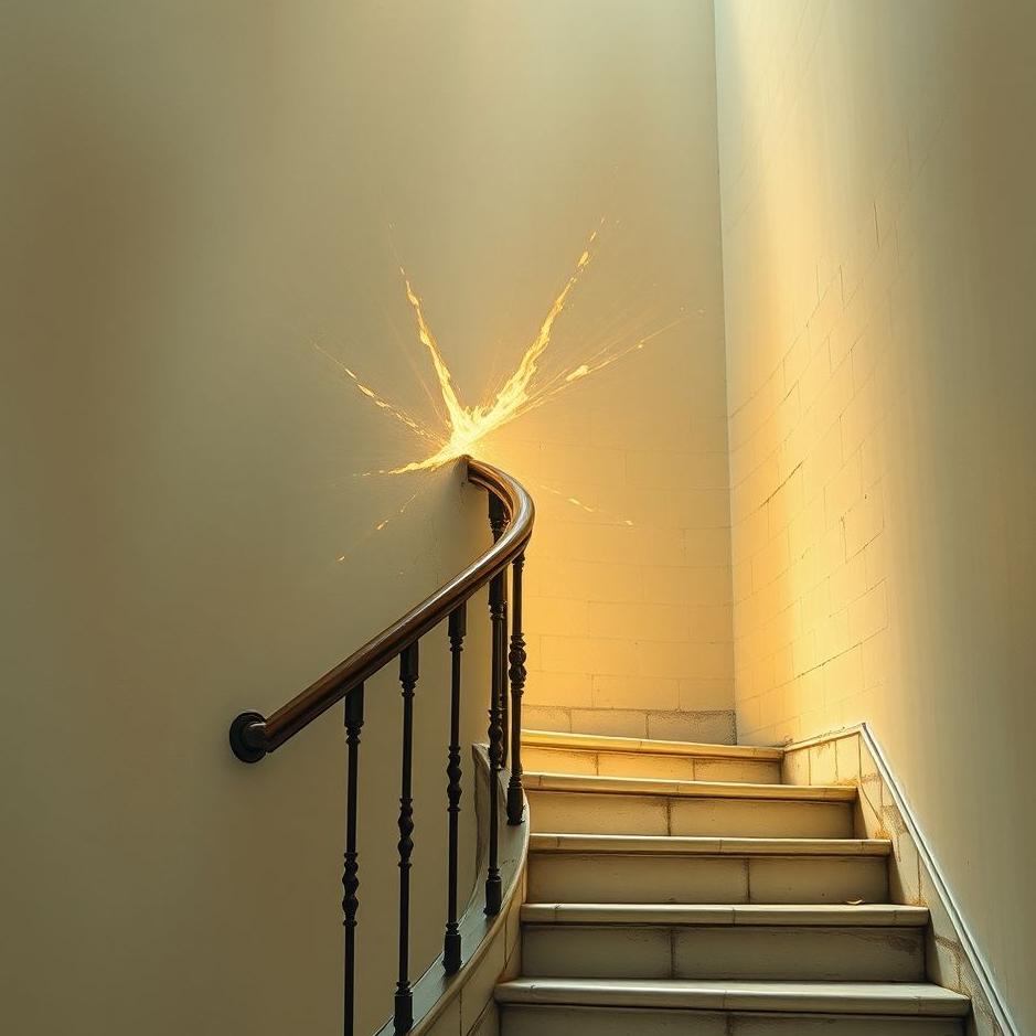 Dream : The stair railing breaking in a dream