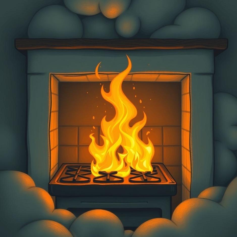 Dream : The stove catching fire in a dream