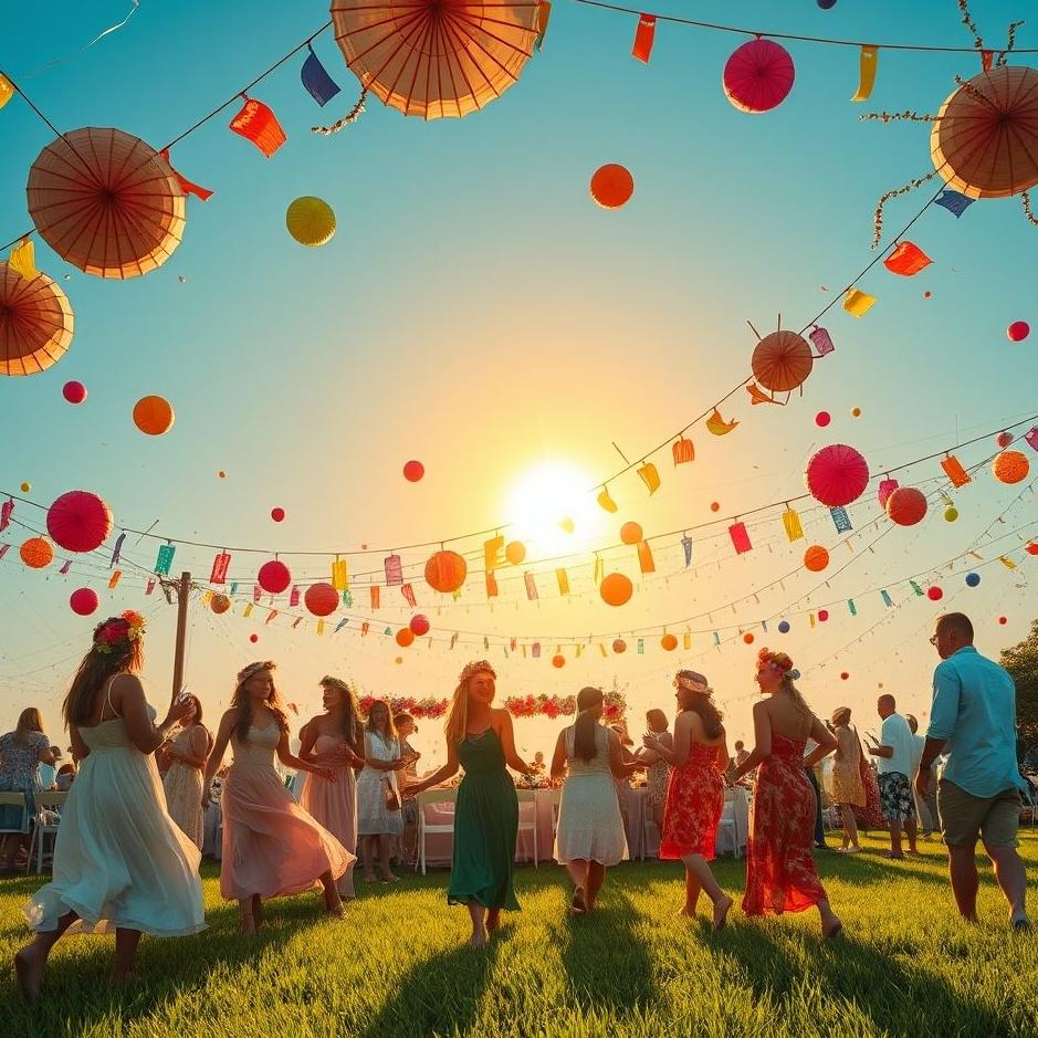 Dream : The sun and a good party in a dream