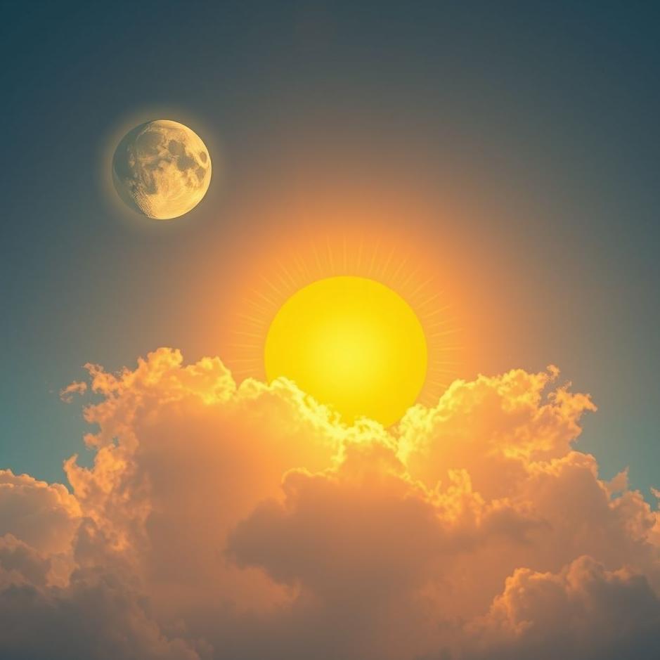 Dream : The sun and the moon together in a dream