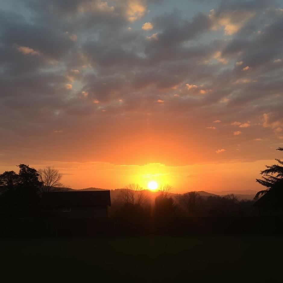 Dream : The sun rising at home in a dream