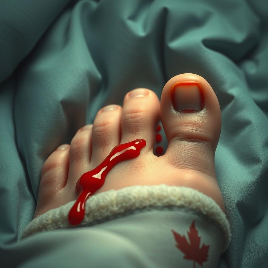Dream : The toenail bleeding in the dream