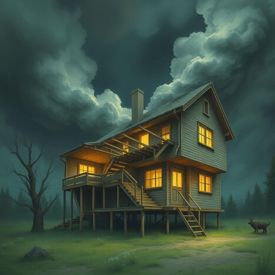 Dream : The upper floor of the house collapsing in a dream