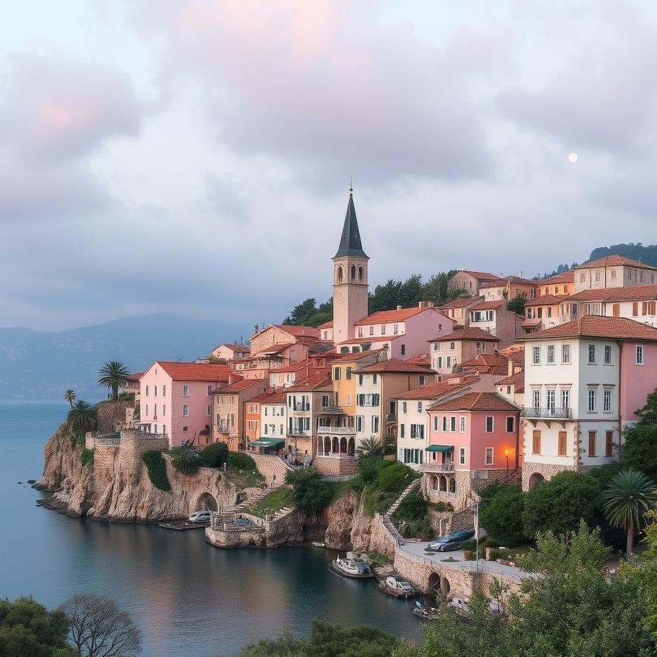 Dream : The village in pink in a dream