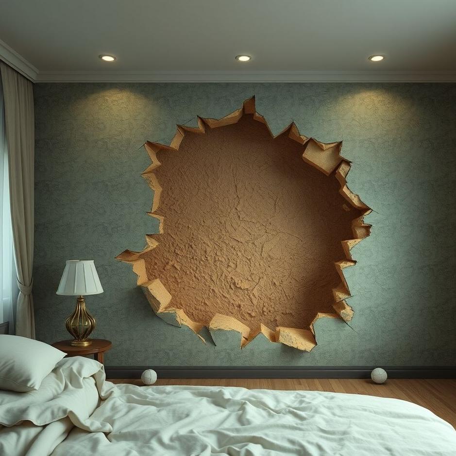 Dream : The wall of the room collapsing in a dream