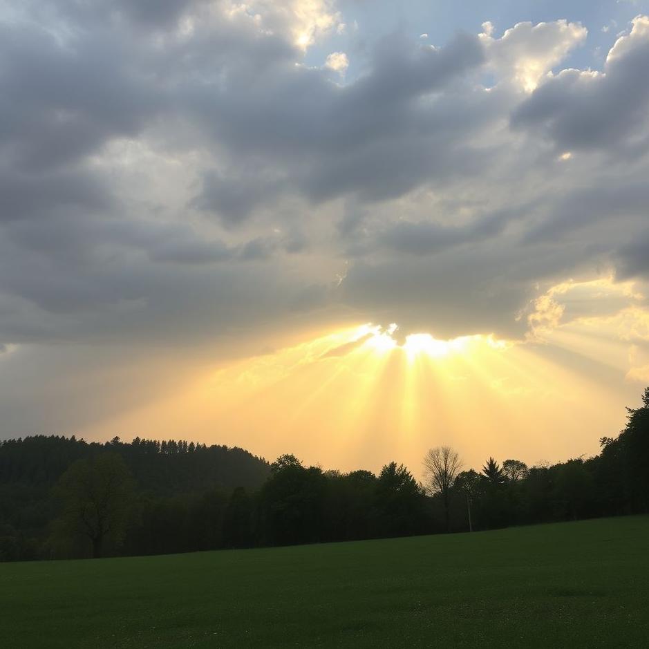 Dream : The weather brightening in a dream