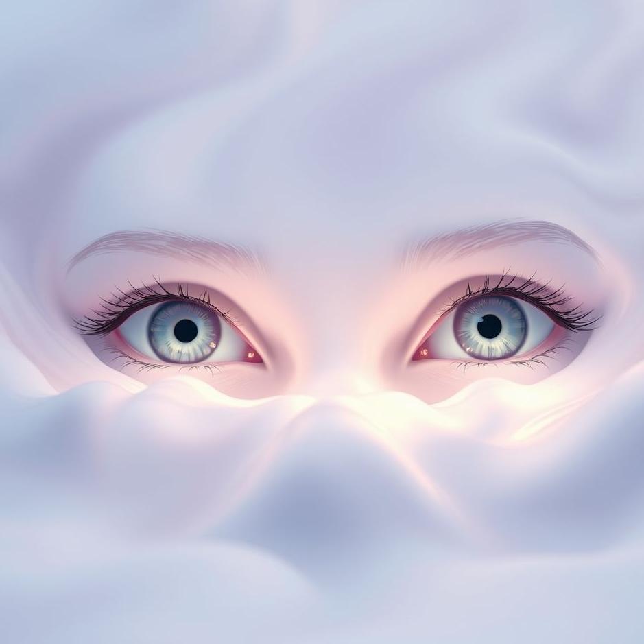 Dream : The whites of your eyes flowing in a dream