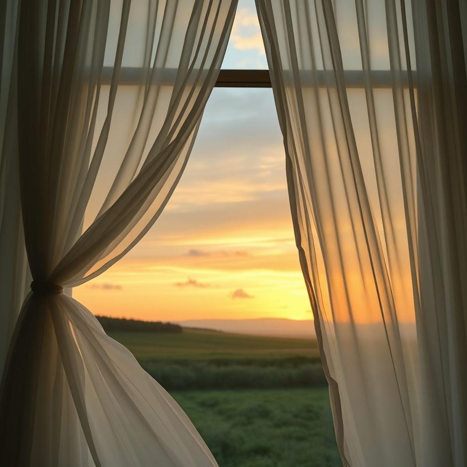 Dream : The wind opening the curtains in a dream
