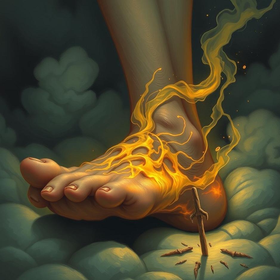 Dream : The wound of the foot six in the dream