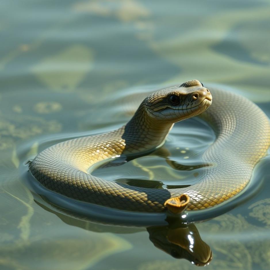 Dream : Thick water snake in a dream
