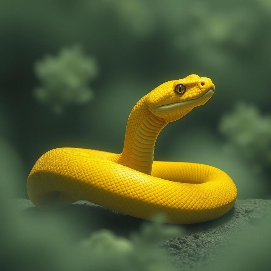 Dream : Thick yellow snake in a dream