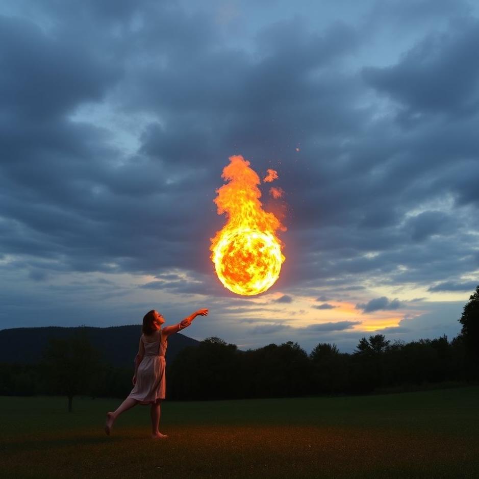 Dream : Throw the fire ball in the dream