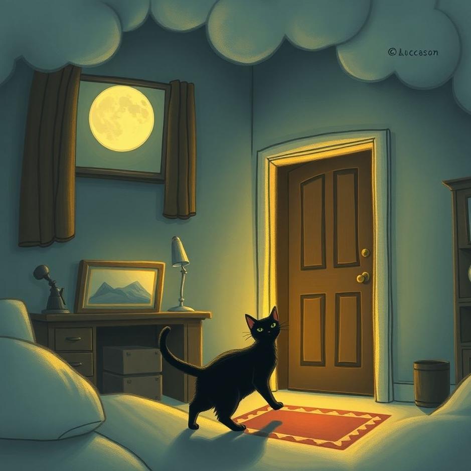 Dream : Throwing a black cat out of the house in a dream