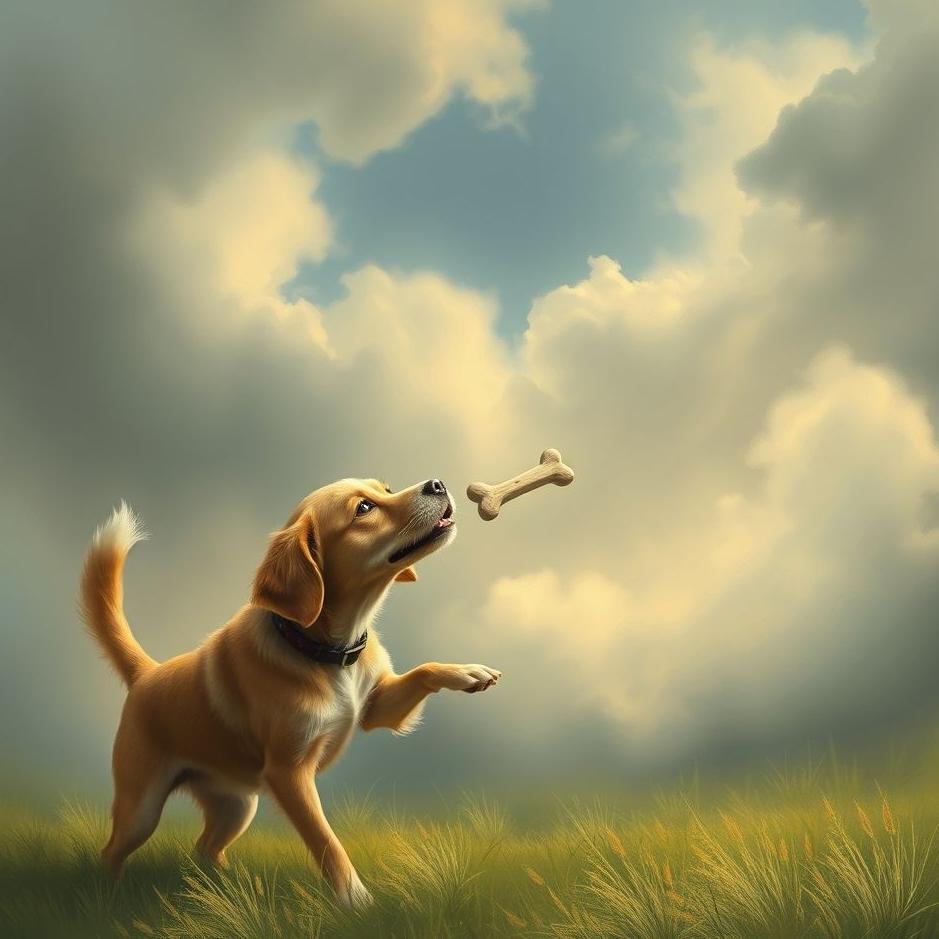 Dream : Throwing a bone to a dog in a dream