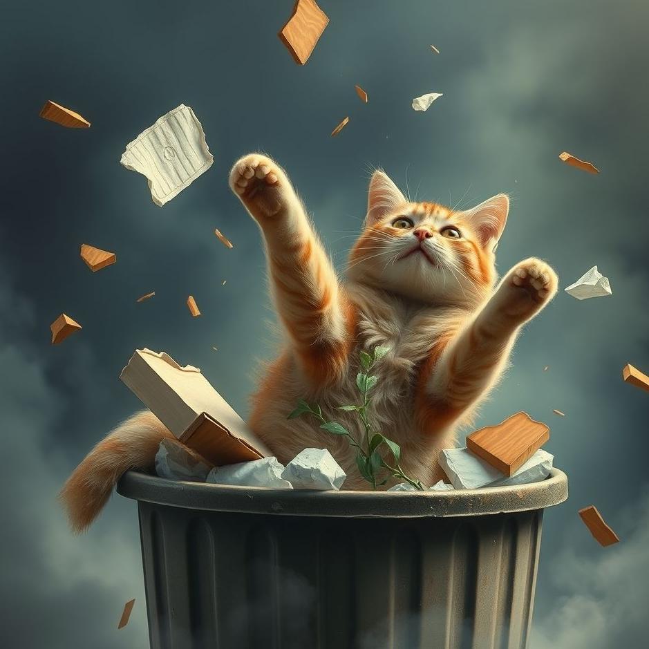 Dream : Throwing a cat in the trash in a dream