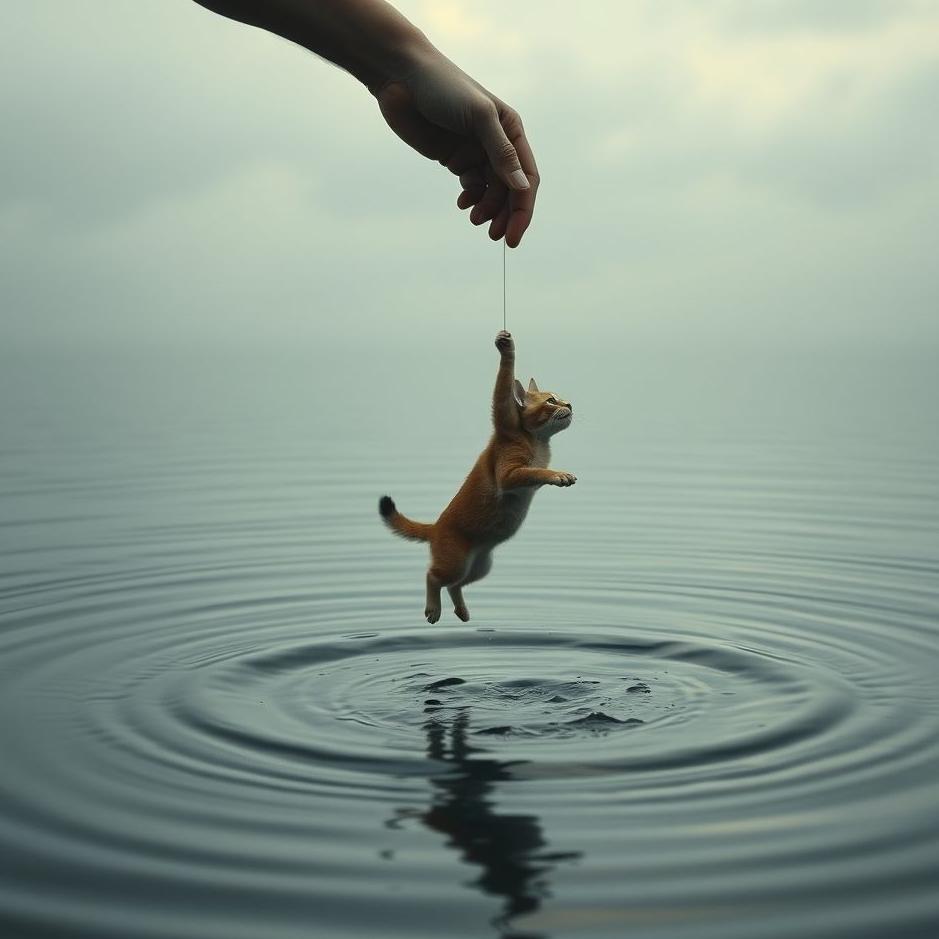 Dream : Throwing a cat into water in a dream