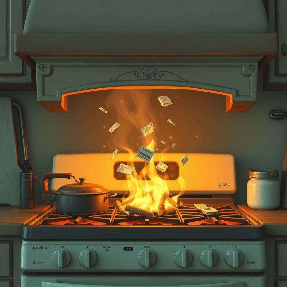 Dream : Throwing a concession into a stove in a dream